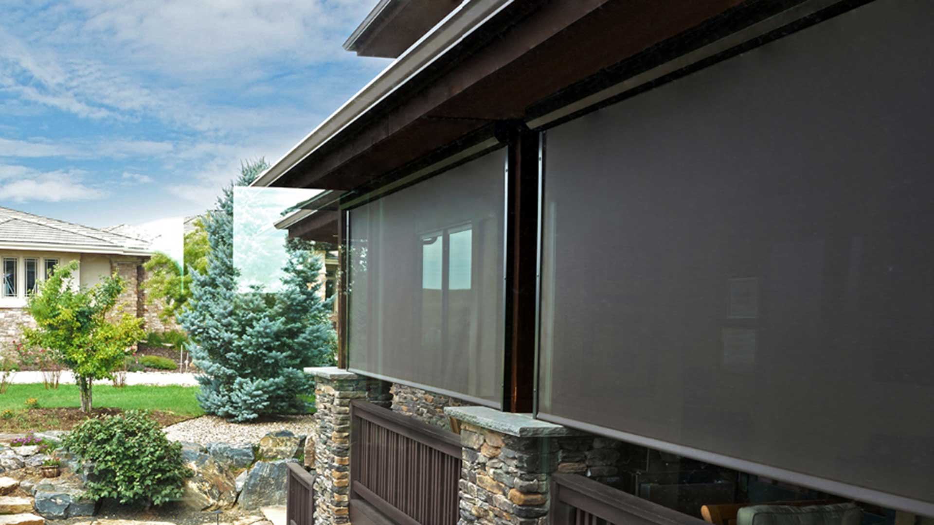 Wind-rated patio shade system