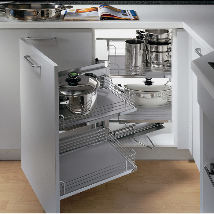 Kitchen organization — Magic Corner blind corner pull-out system