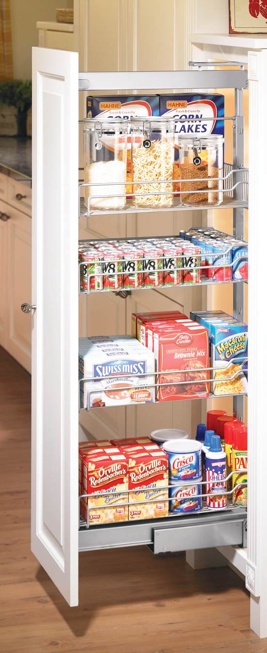 Pantry Pull-Out Chrome Storage