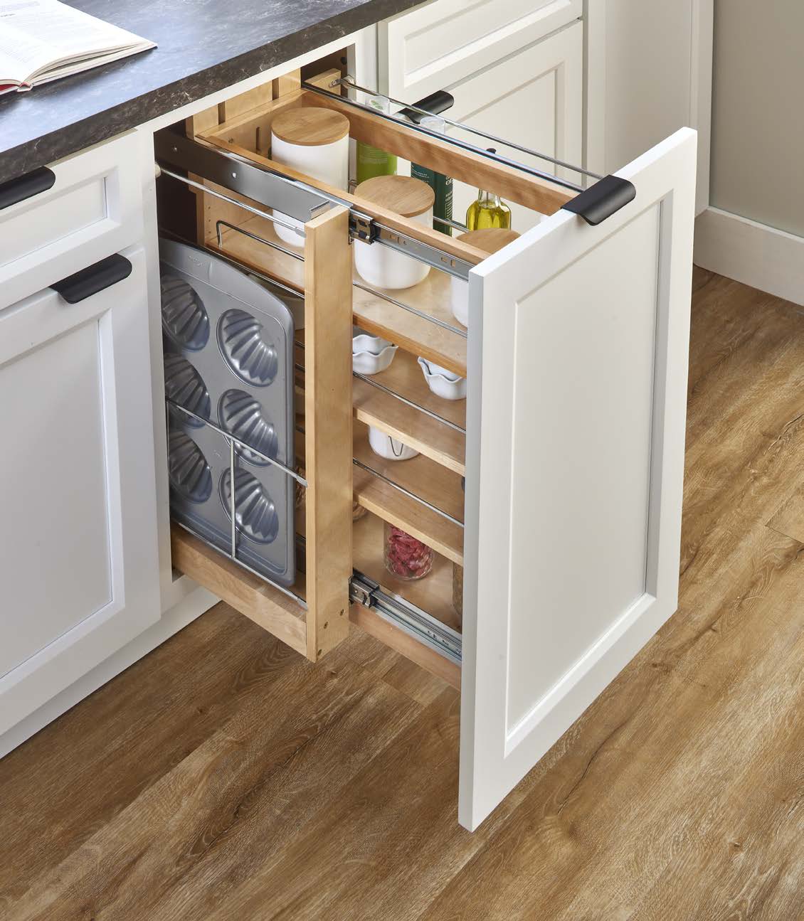 Pull-Out Spice Tray Storage