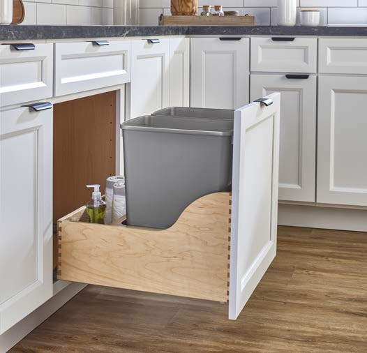 Maple Bottom-Mounted Waste Container