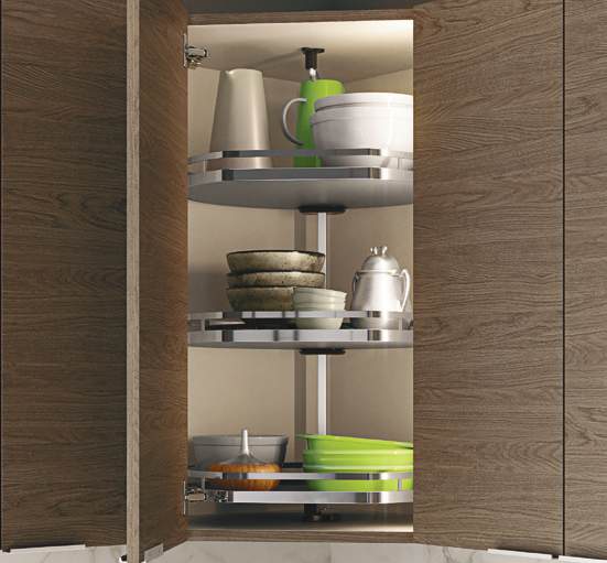 Wall Corner Lazy Susan
