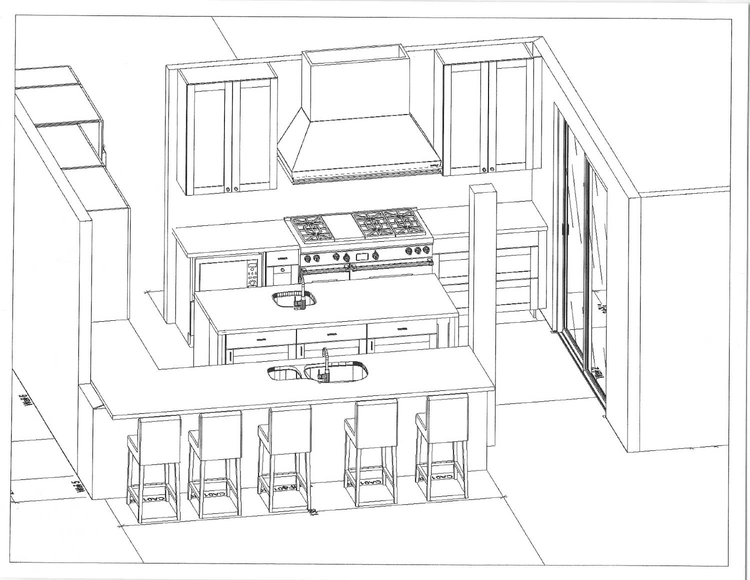 Village Run completed kitchen view