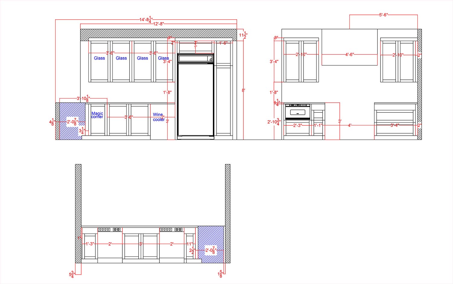 Village Run kitchen elevations