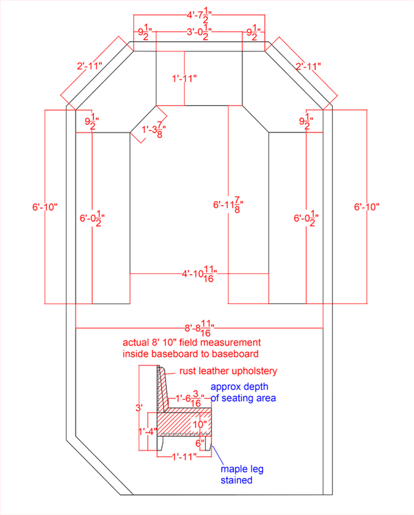 Two Creeks banquet seating CAD drawing